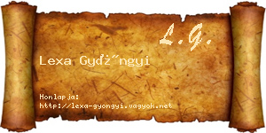 Lexa Gyöngyi névjegykártya